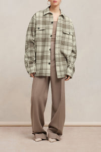 Surchemise oversize avec poches en laine - Ivory & Clay