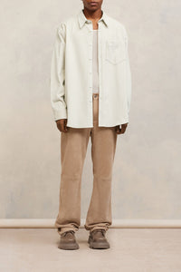 Surchemise oversize à poche - Ivory