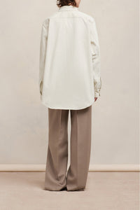 Surchemise oversize à poche - Ivory