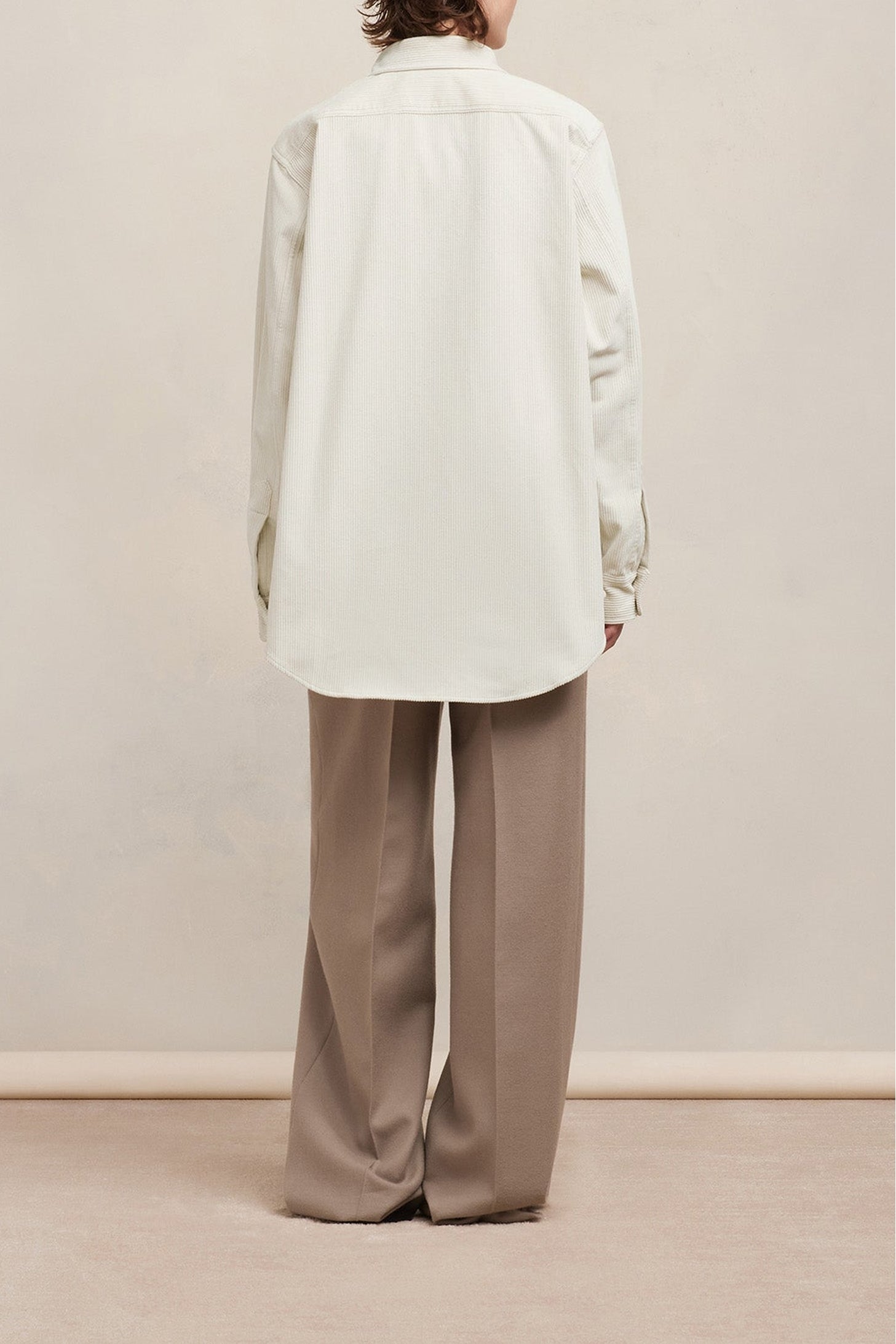 Surchemise oversize à poche - Ivory