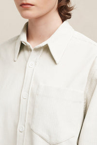 Surchemise oversize à poche - Ivory