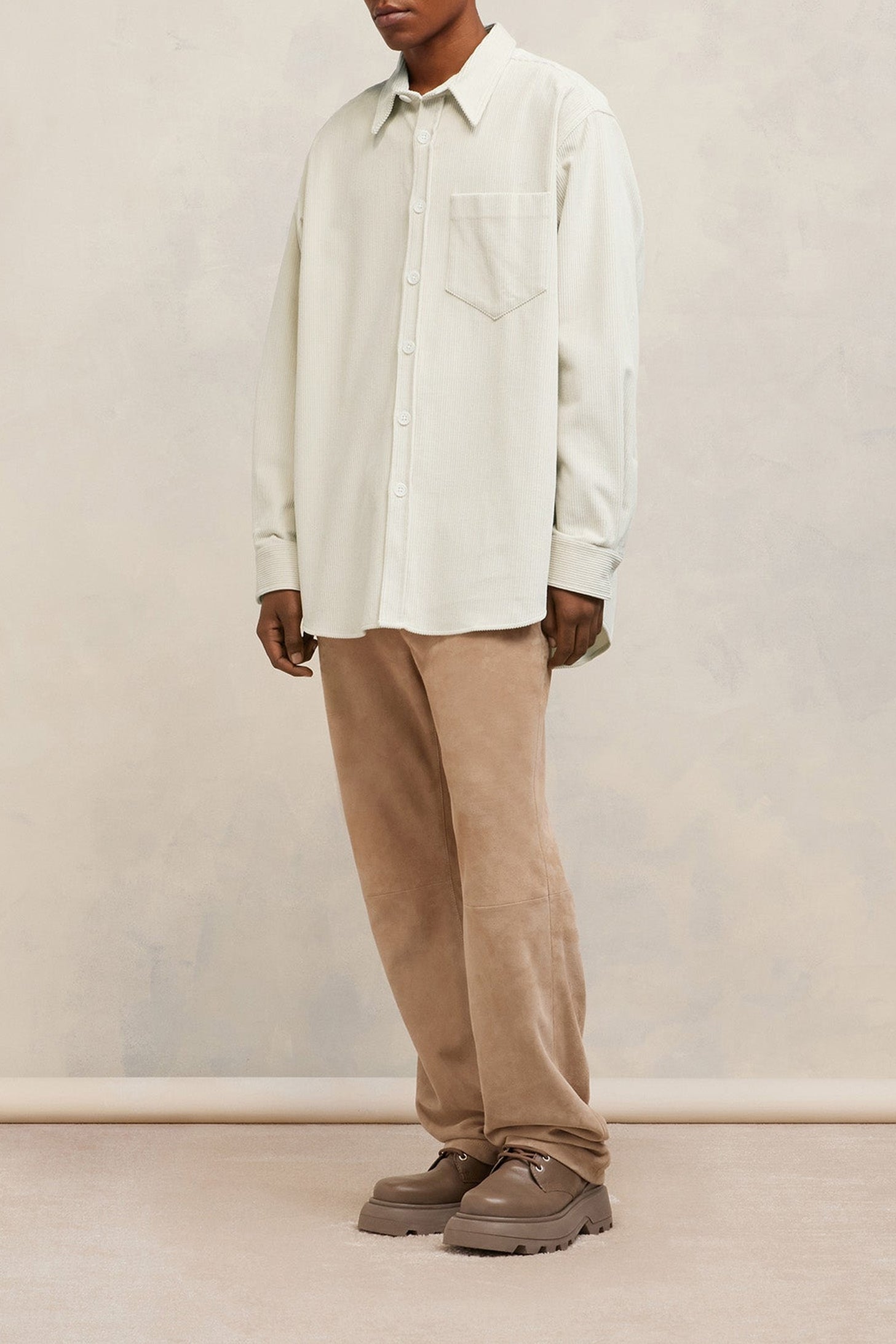 Surchemise oversize à poche - Ivory