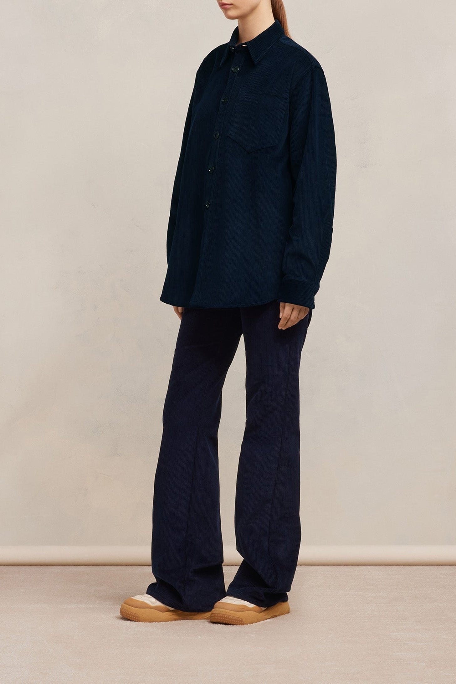 Surchemise oversize à poche - Night Blue