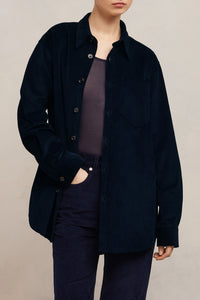 Surchemise oversize à poche - Night Blue