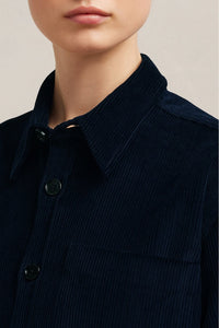 Surchemise oversize à poche - Night Blue