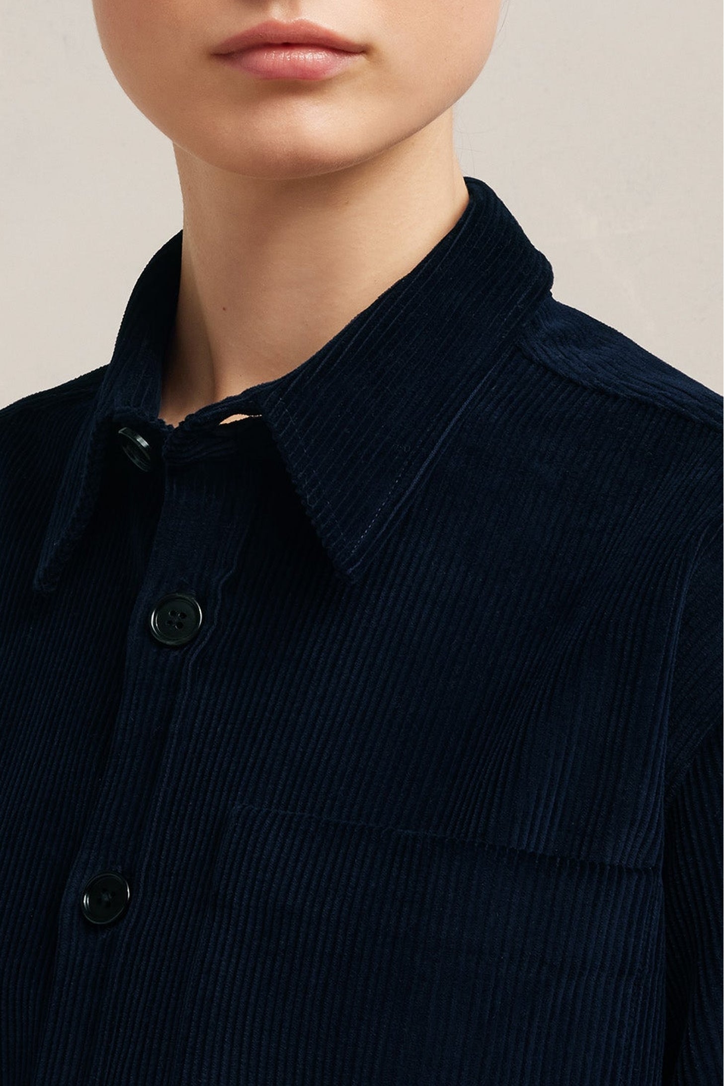 Surchemise oversize à poche - Night Blue