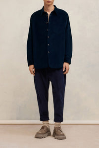 Surchemise oversize à poche - Night Blue