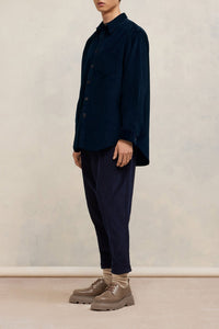 Surchemise oversize à poche - Night Blue