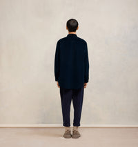 Surchemise oversize à poche - Night Blue