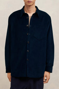 Surchemise oversize à poche - Night Blue