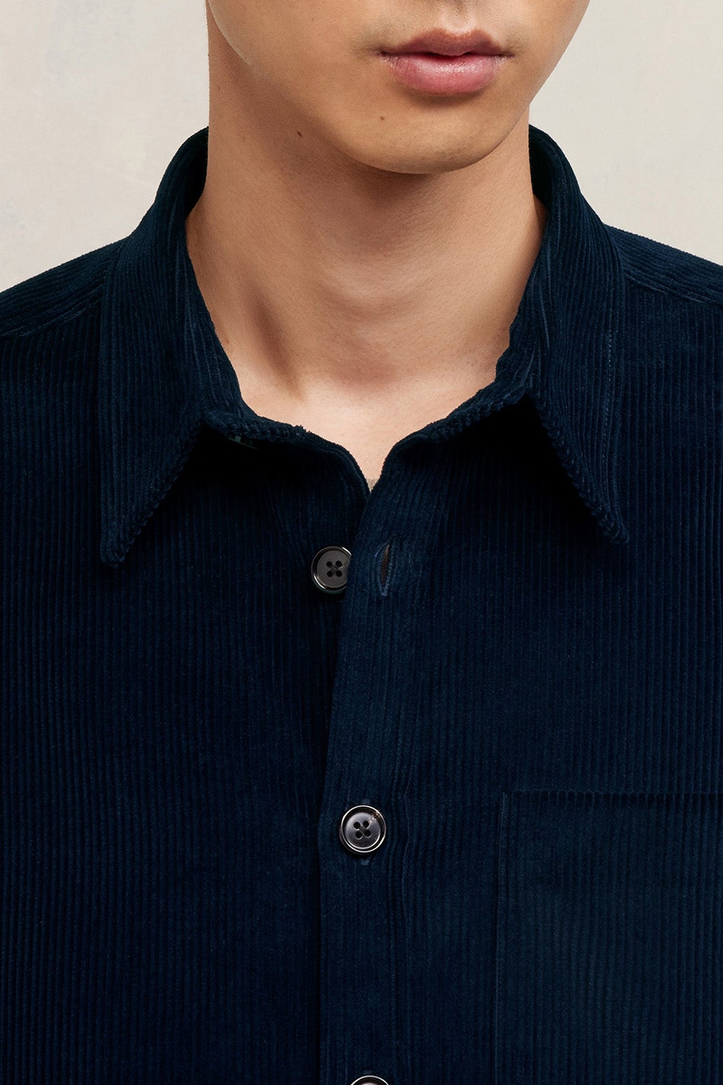 Surchemise oversize à poche - Night Blue