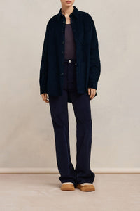 Surchemise oversize à poche - Night Blue