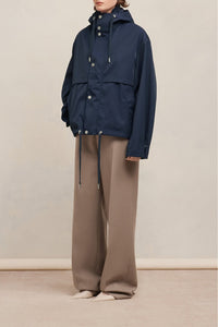 Parka courte avec cordons de serrage - Ivory