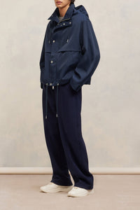 Parka courte avec cordons de serrage - Ivory