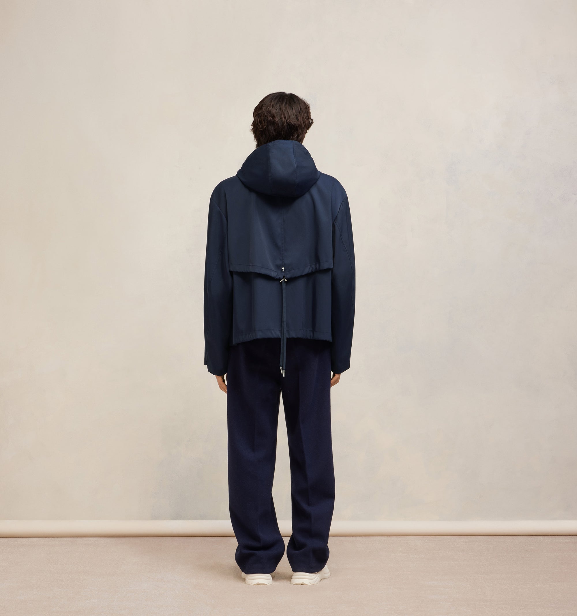 Parka courte avec cordons de serrage - Night Blue