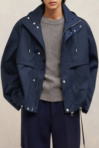 Parka courte avec cordons de serrage - Ivory