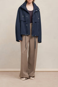 Parka courte avec cordons de serrage - Ivory