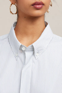 Chemise à col boutonné - White & Feather Blue