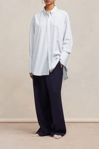 Chemise à col boutonné - Natural White & Feather Blue