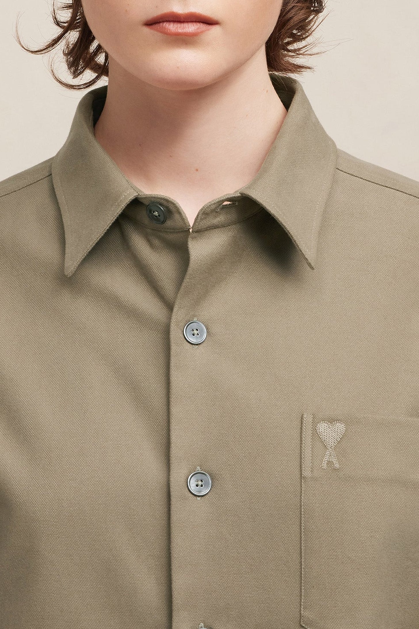 Chemise Ami de Cœur à poche - Taupe