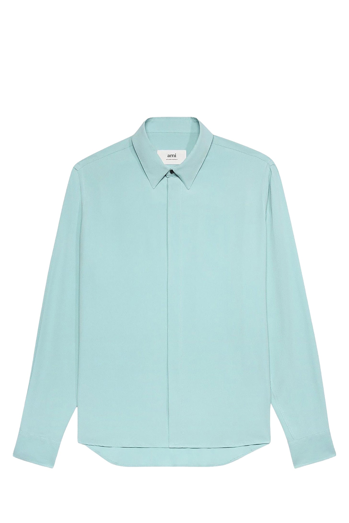 Chemise en soie mélangée - Aquamarine