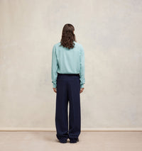 Chemise en soie mélangée - Aquamarine
