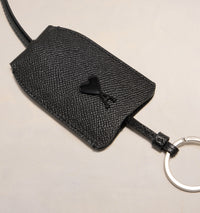 Porte-clés Ami de Cœur à rivet en cuir - Black