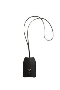 Porte-clés Ami de Cœur à rivet en cuir - Black