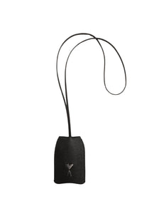 Porte-clés Ami de Cœur à rivet en cuir - Black