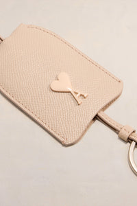 Porte-clés Ami de Cœur à rivet en cuir - Nude Pink
