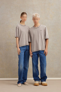 Ami SN1509 low sneakers in leather - Ivory