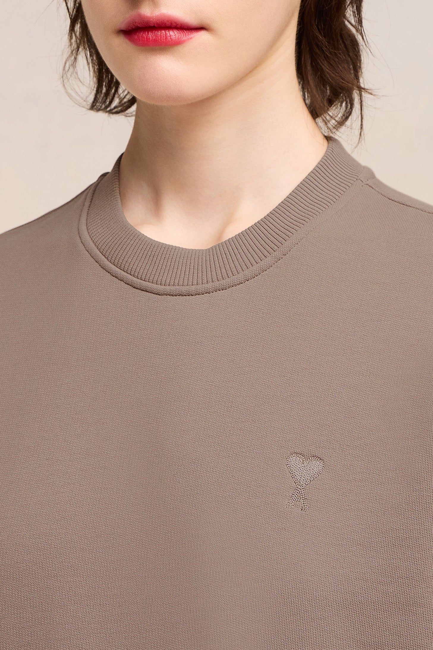 Sweatshirt Ami de Cœur - Taupe
