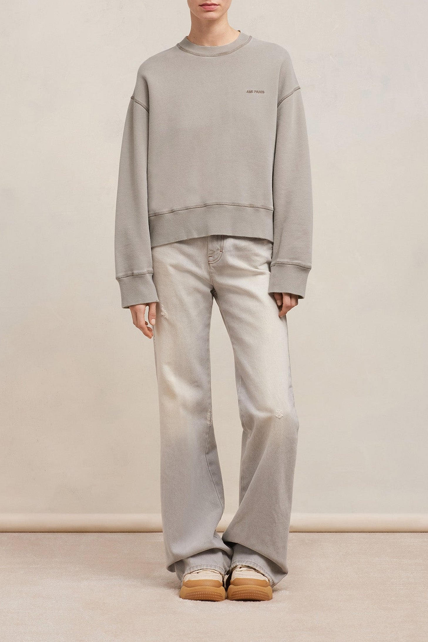 Sweatshirt Ami Paris délavé - Clay