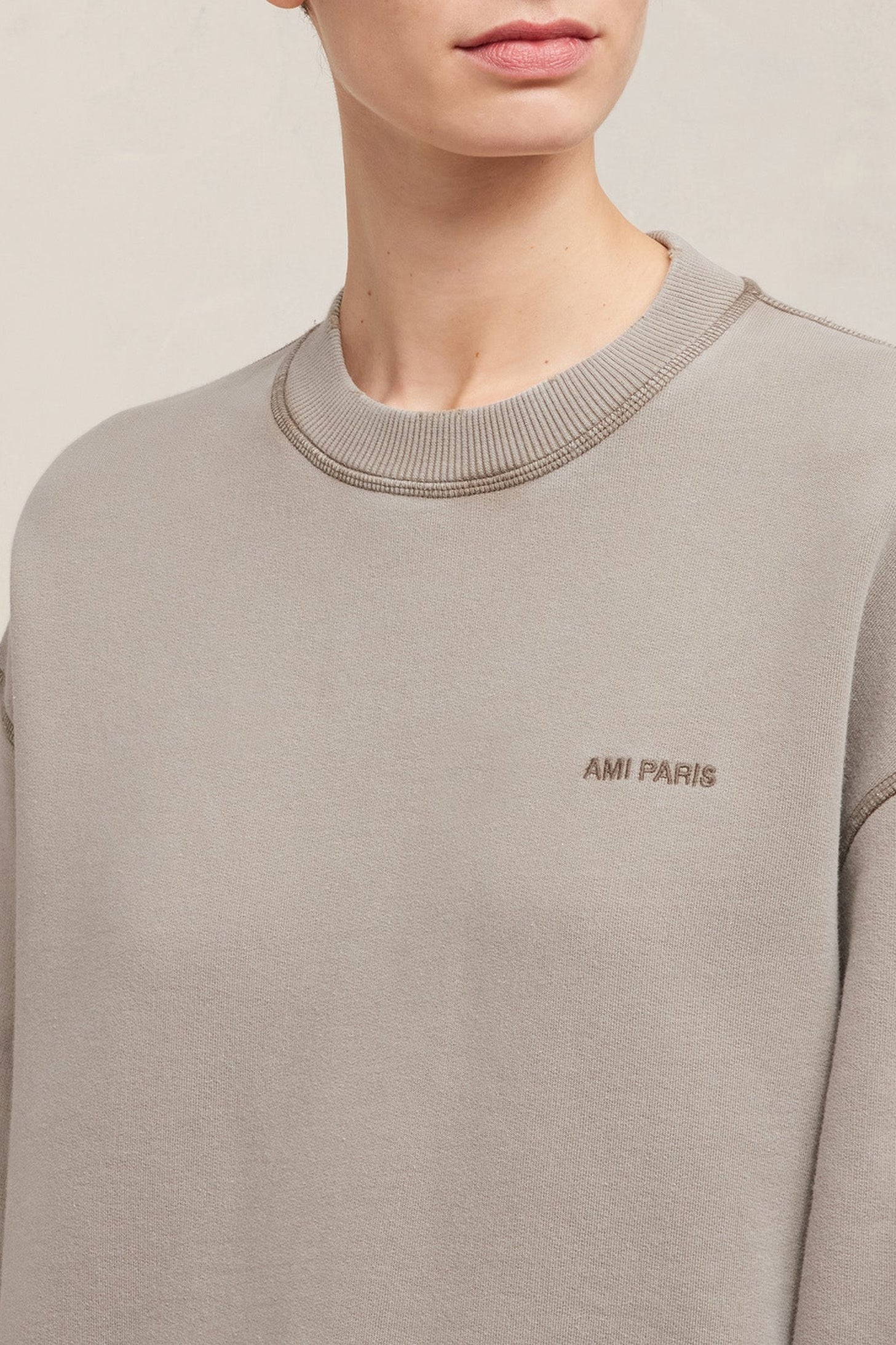 Sweatshirt Ami Paris délavé - Clay