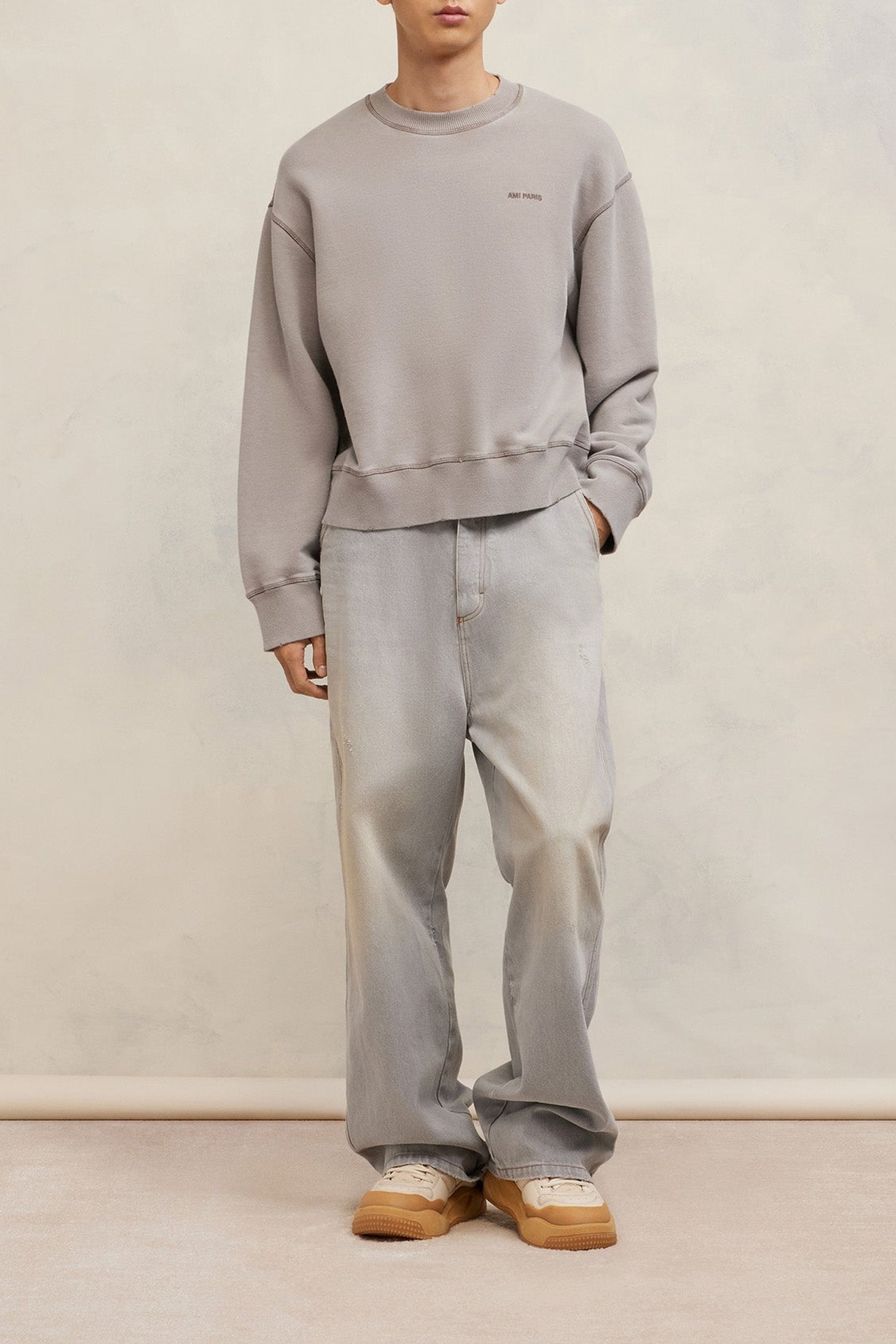 Sweatshirt Ami Paris délavé - Clay