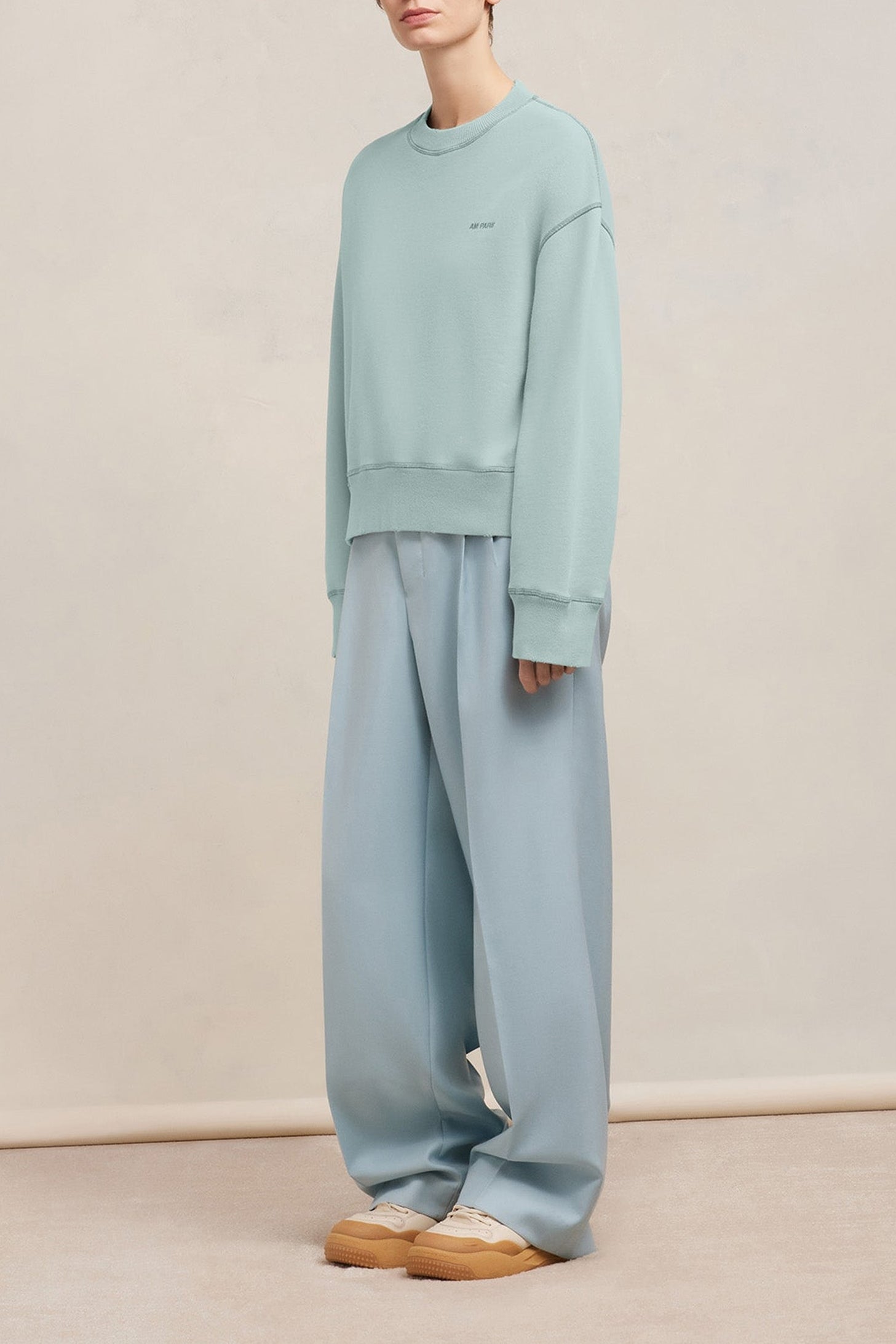 Sweatshirt Ami Paris délavé - Aquamarine