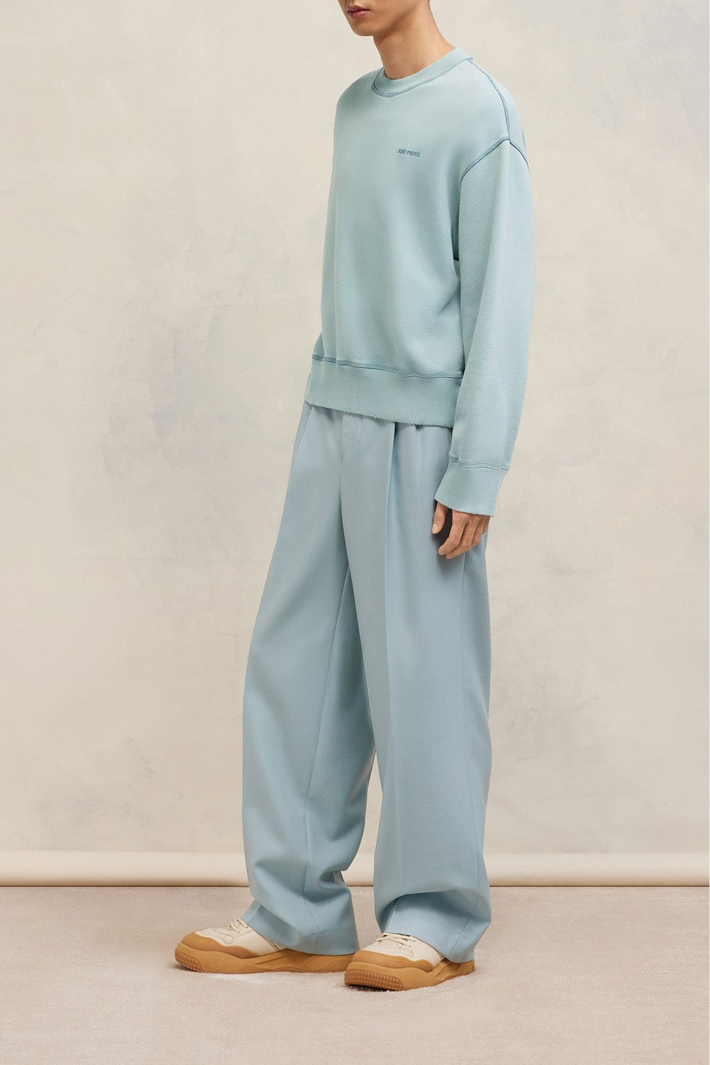 Sweatshirt Ami Paris délavé - Aquamarine