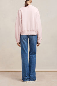 Sweatshirt Ami Paris délavé - Nude Pink