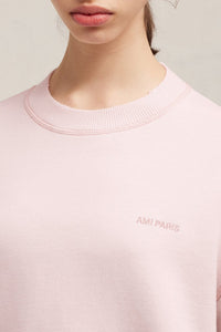 Sweatshirt Ami Paris délavé - Nude Pink