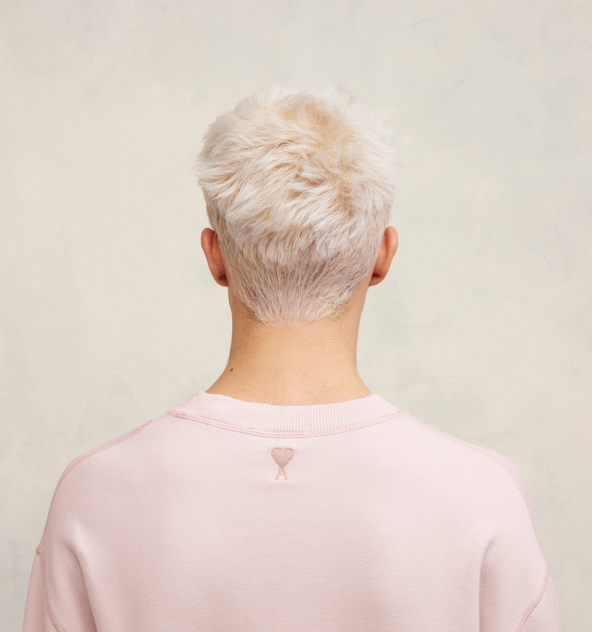 Sweatshirt Ami Paris délavé - Nude Pink