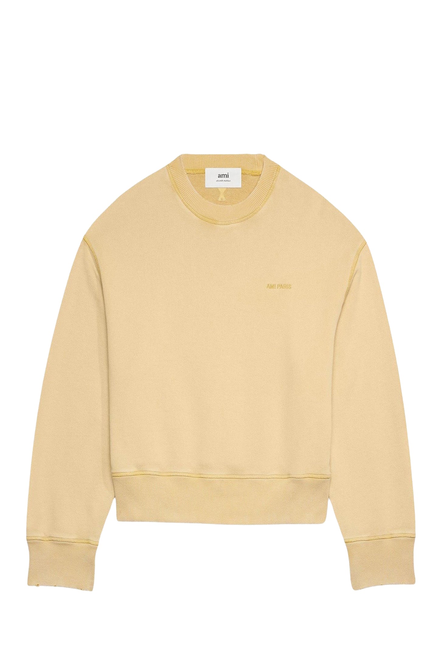 Sweatshirt Ami Paris délavé - Vanilla Cream