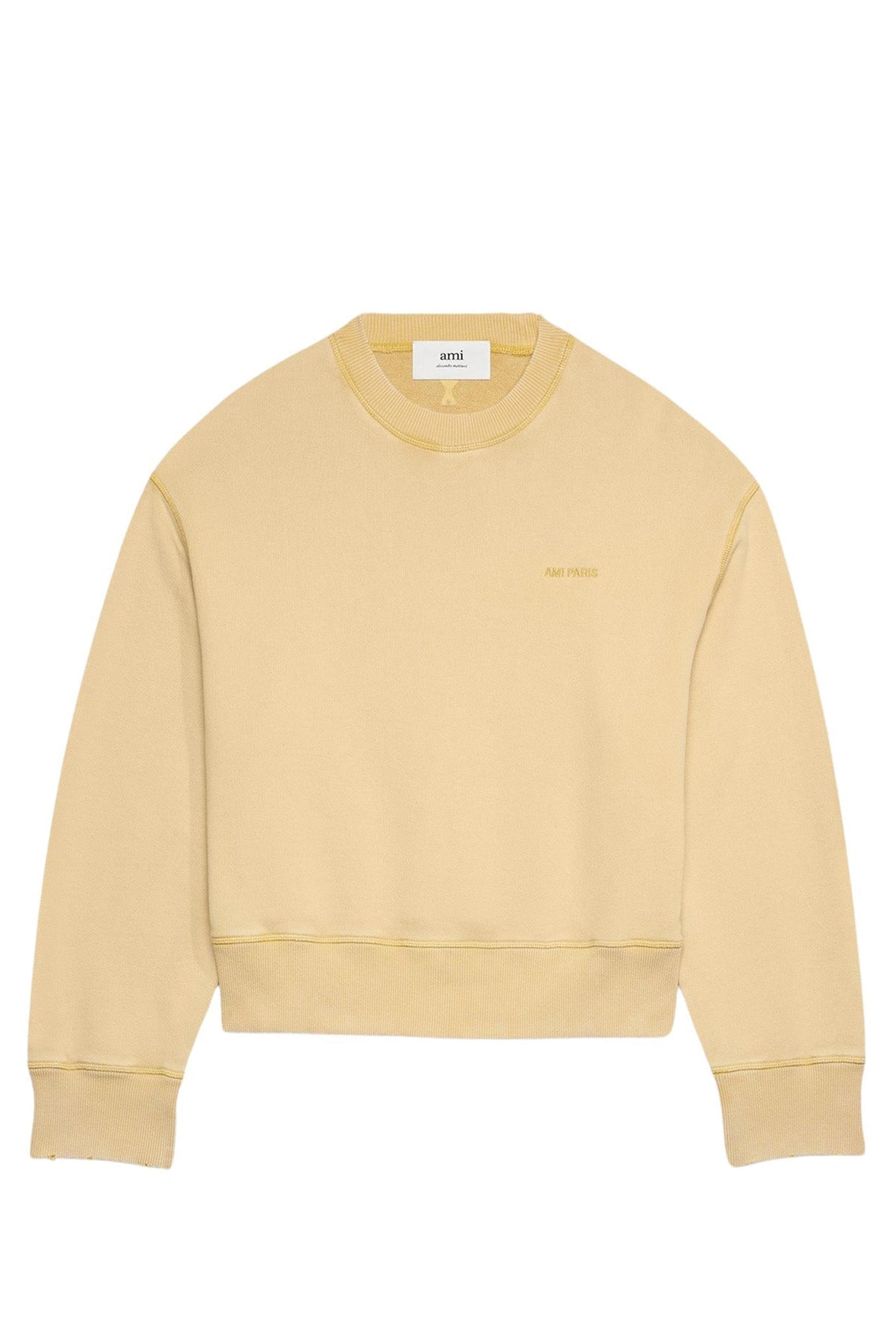 Sweatshirt Ami Paris délavé - Vanilla Cream