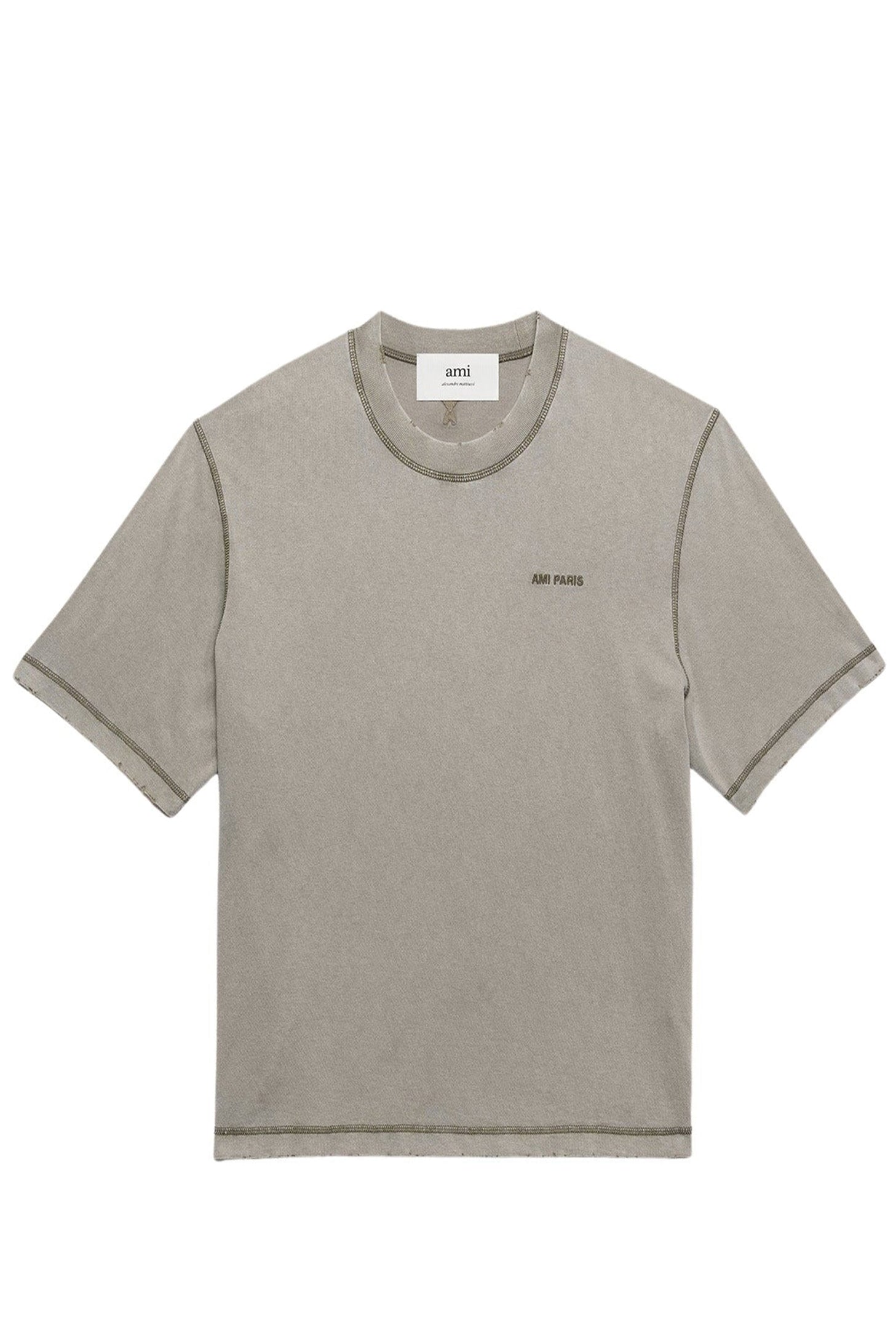 T-shirt Ami Paris délavé - Clay