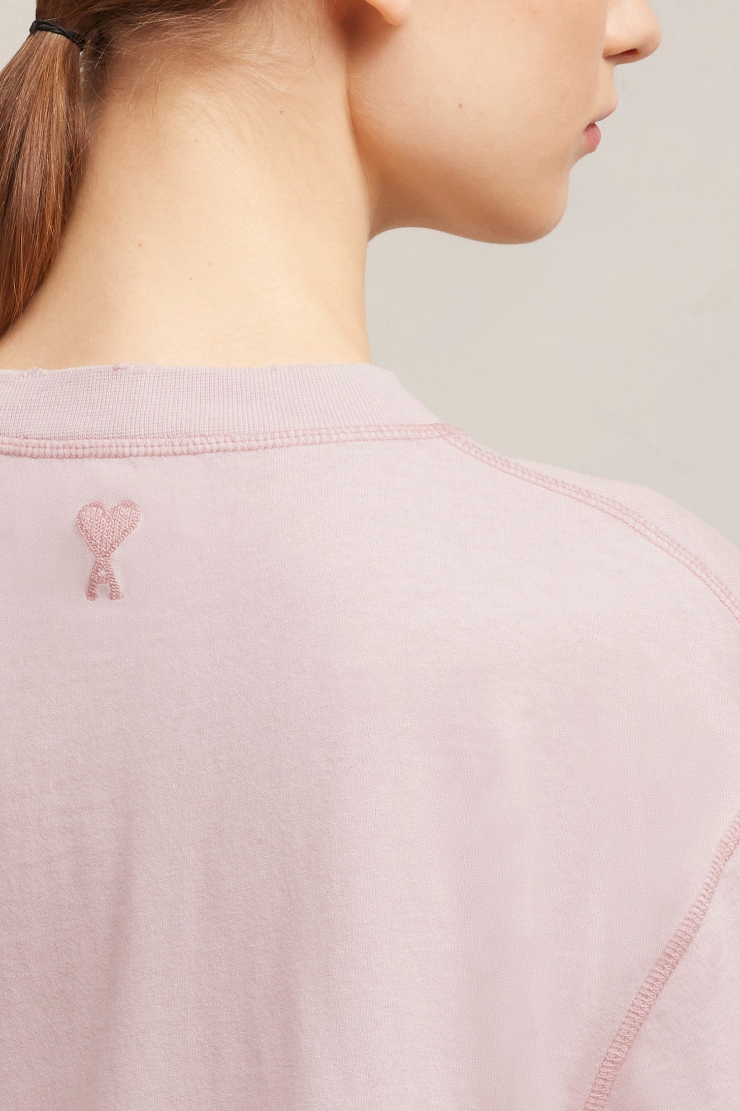 T-shirt Ami Paris délavé - Nude Pink