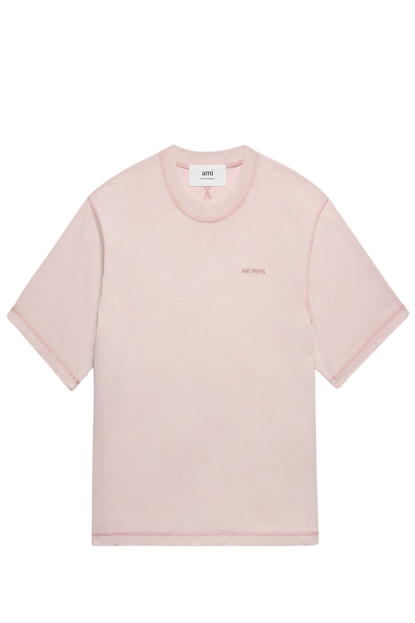 T-shirt Ami Paris délavé - Nude Pink