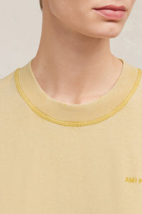 T-shirt Ami Paris délavé - Vanilla Cream