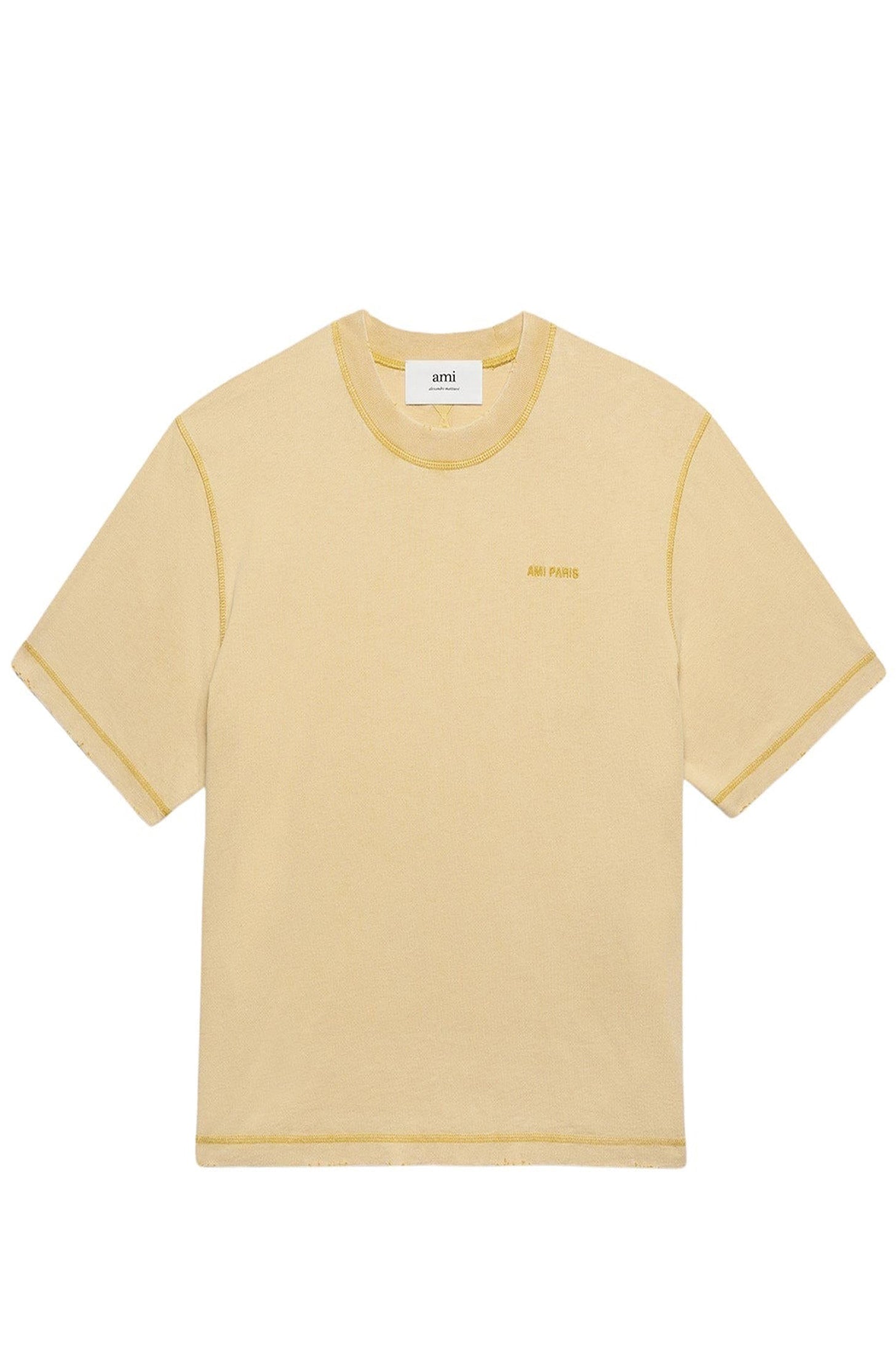 T-shirt Ami Paris délavé - Vanilla Cream