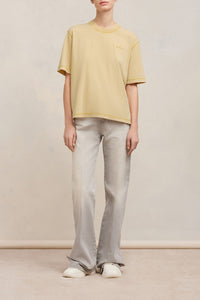 T-shirt Ami Paris délavé - Vanilla Cream