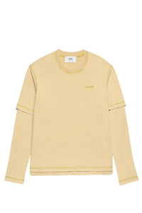 T-shirt Ami Paris délavé à manches longues - Vanilla Cream