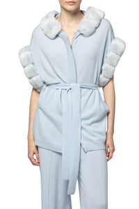 1 QTY NEW GILET EN MAILLE ZIPPE BORD REX